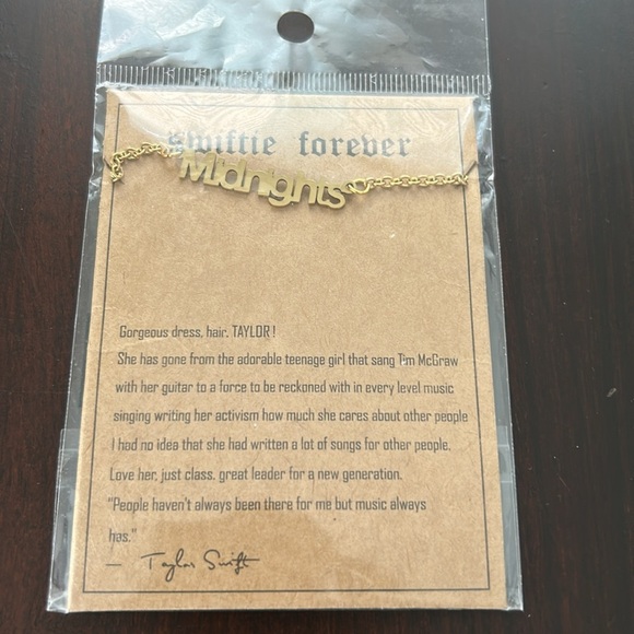 Swiftie Forever ‘Swiftie’ and ‘Midnights’ Gold Plated Necklaces NEW - Picture 6 of 9
